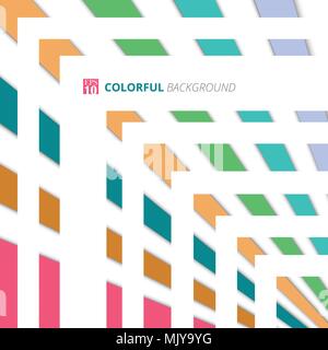 Zusammenfassung von bunten gerade Linien Muster mit schwarzen Schatten Hintergrund. Abbildung: Vector EPS 10. Stock Vektor