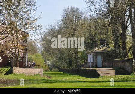 Stillgelegten Bahnhof, Clare Castle Country Park, Clare, Suffolk Stockfoto