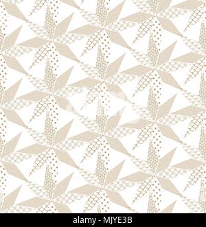 Japanische Muster Vektor. Gold geometrischen Hintergrund mit Blume und Stern für das Deckblatt Design, Template, Poster, Gewebe, Textilien, Hintergrund Stock Vektor