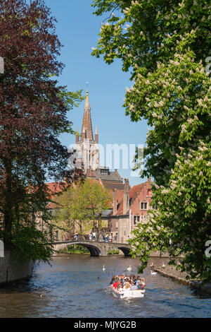 Brügge, Belgien - Mai 5,2018 mittelalterliche St. John's Hospital in der Altstadt. Stockfoto