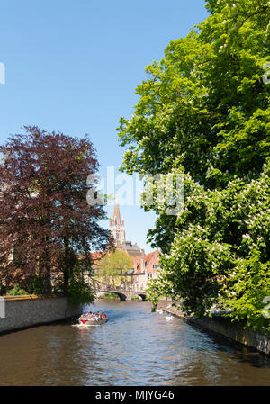 Brügge, Belgien - Mai 5,2018 mittelalterliche St. John's Hospital in der Altstadt. Stockfoto