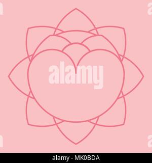 Stilisierte rose Logo Stock Vektor