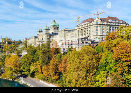 Die Bundesregierung Palace (1902), dem Parlament Gebäude der Schweizerischen Bundesversammlung und Bundesrat, Bern, Schweiz Stockfoto