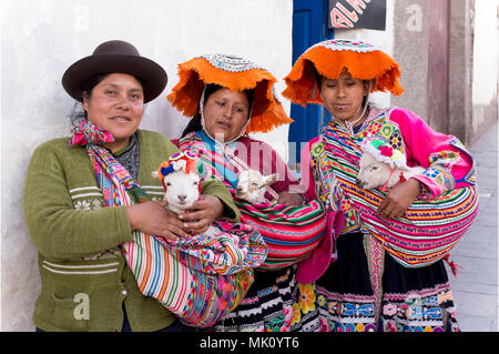 Bilder von Peru und seine Völker. Hoch- und Querformat Stockfoto