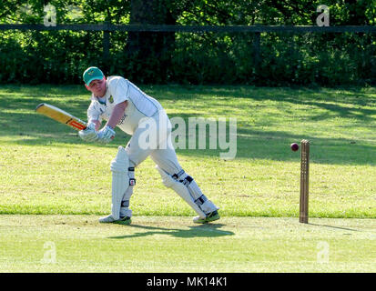 05.05.2018, Wymeswold, Leicestershire, England. Kricket Wymeswold CC 2 v Hucknall 4 ths im Süden Notts Cricket Liga Stockfoto