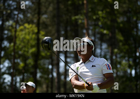 Thailands Thongchai Jaidee am zweiten Tag des Golf-Sechser-Turniers im Centurion Club, St. Albans. DRÜCKEN SIE VERBANDSFOTO. Bilddatum: Sonntag, 6. Mai 2018. Siehe PA Geschichte GOLF Sixes. Bildnachweis sollte lauten: Steven Paston/PA Wire. Stockfoto