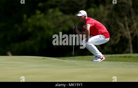 England's Matt Wallace in Tag zwei des Golf Sixes Turnier in Centurion, Club, St Albans. Stockfoto