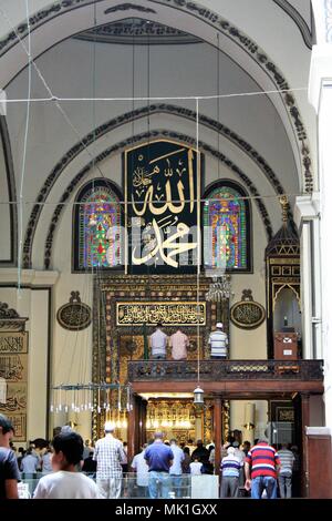 Bursa, Türkei - auf August/03/2010 - Bursa Grand Moschee oder Ulu Cami Stockfoto