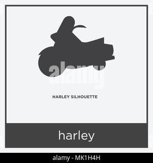 Harley Symbol auf weißem Hintergrund mit grauen Rahmen, Zeichen und Symbol isoliert Stock Vektor