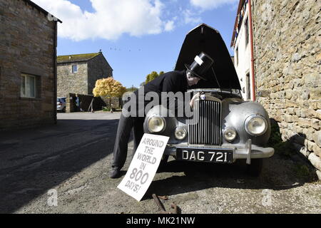 WRAY, Lancashire, UK. 06.05.2018. Vogelscheuchen bei der jährlichen Wray Scarecrow Festival in 2018, bei Wray Dorf, Lancashire, Großbritannien Stockfoto