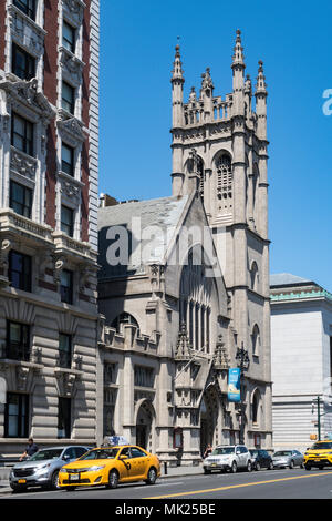 Die Unitarian Universalist Kirche ist auf tCentral Park West, New York City, USA Stockfoto