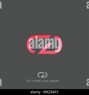CD Schreiben Logo Design, elegante Logo für Ihr Unternehmen, für Ihren Firmennamen. Vector Icons. Stock Vektor
