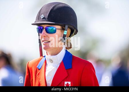 Gloucestershire, Vereinigtes Königreich. 6. Mai 2018. Springen. Tag 4. Selena O'Hanlan. Können. Mitsubishi Badminton Horse Trials. Badminton. UK. 06.05.2018. Credit: Sport in Bildern/Alamy leben Nachrichten Stockfoto