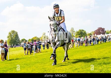 Cross Country. Wird Furlong. GBR. Collien P2. GBR. Galoppieren Sie auf Kurs. Mitsubishi Badminton Horse Trials. Badminton. UK. 05.05.2018. Stockfoto