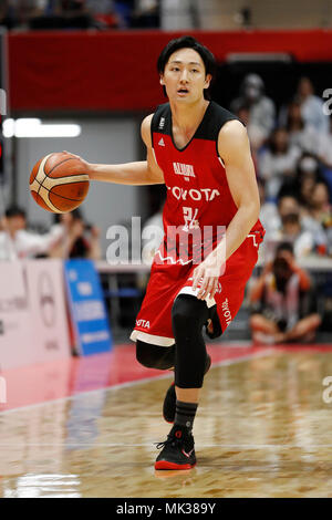 Tokio, Japan. 6. Mai, 2018. Daiki Tanaka (ALVARK) Basketball: 2017-18 B-LIGA B1 Spiel zwischen Alvark Tokyo Kyoto 106-68 Hannaryz in Tachikawa Tachihi Arena in Tokio, Japan. Credit: Yusuke Nakanishi/LBA SPORT/Alamy leben Nachrichten Stockfoto