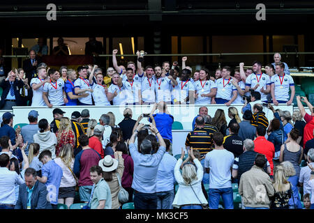 London, Großbritannien. 6. Mai 2018. Team Yorkshire gewann die Jason Leonard Abteilung 1 Finale im Jahr 2018 RFU-Cup - Jason Leonard Abteilung 1 Final: Yorkshire U20 vs Cornwall U20 in Twickenham Stadion am Sonntag, den 06. Mai 2018. LONDON, ENGLAND. Credit: Taka G Wu Stockfoto