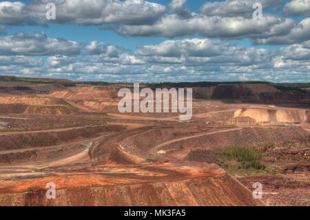 Hibbing, Minnesota hat eine der größten Tagebau. Stockfoto