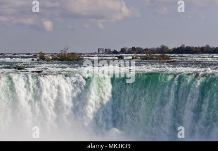 Postkarte mit einer erstaunlichen Niagara Wasserfall Stockfoto