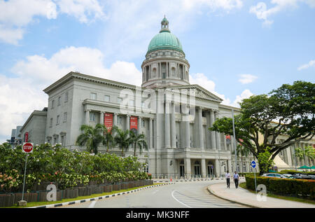 Das alte Gebäude des Obersten Bundesgerichtes ist das ehemalige Gerichtsgebäude der Oberste Gerichtshof von Singapur Stockfoto