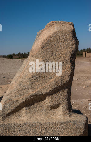 Statue von Falcon (Horus), Soleb Tempel, Sudan Stockfoto