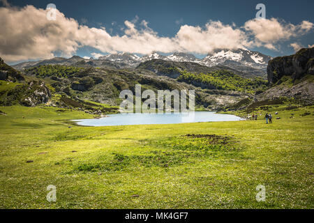 Lake Ercina. Kantabrischen. Covadonga. Asturien. Spanien. Stockfoto