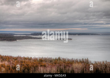 Winter in Pigeon River Provincial Park im nördlichen Ontario von Thunder Bay Stockfoto