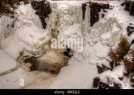 Winter in Pigeon River Provincial Park im nördlichen Ontario von Thunder Bay Stockfoto