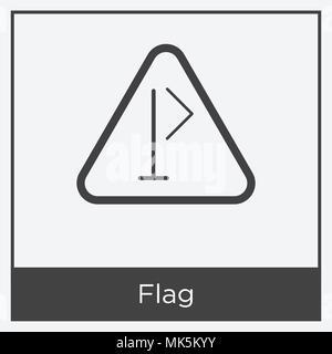 Flagge Symbol auf weißem Hintergrund mit grauen Rahmen, Zeichen und Symbol isoliert Stock Vektor