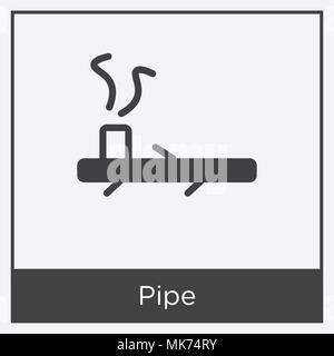 Pipe Symbol auf weißem Hintergrund mit grauen Rahmen, Zeichen und Symbol isoliert Stock Vektor