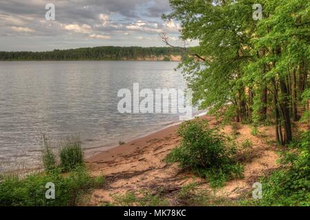 Hexen Gulch ist eine versteckte Attraktion in Wisconsin Dells und kann nur mit dem Boot erreicht werden. Stockfoto