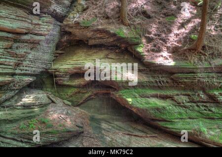 Hexen Gulch ist eine versteckte Attraktion in Wisconsin Dells und kann nur mit dem Boot erreicht werden. Stockfoto