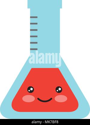 Tube test mit Smile kawaii Charakter Vector Illustration Design Stock Vektor