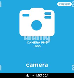 Kamera vektor Symbol auf blauem Hintergrund, Zeichen und Symbol isoliert Stock Vektor