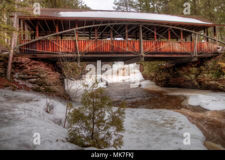 Amnicon State Park, Wisconsin im Winter Stockfoto