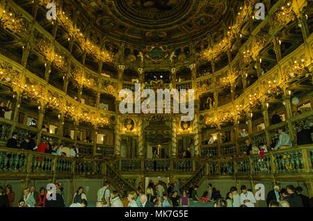 Ein Meisterwerk der barocken Theater Architektur, zwischen 1745 und 1750 erbaut, das Opernhaus ist das einzige vollständig erhaltene seiner Art Stockfoto