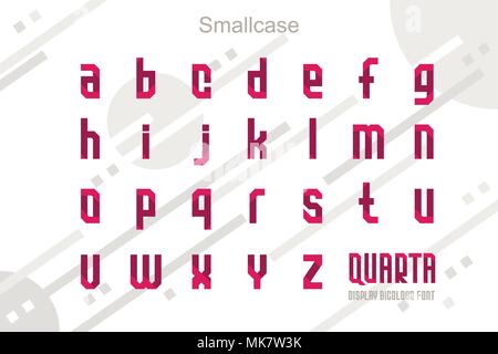 Suprematismus Stil dekorative Alphabet, Schriftbild. Pop Art Schrift für Slogan Grafik drucken, hipster Mode, geometrische Muster, Vintage Poster Vektor illu Stock Vektor