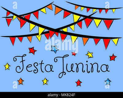 Festa junina Hintergrund oder Tapete isoliert Stockfoto