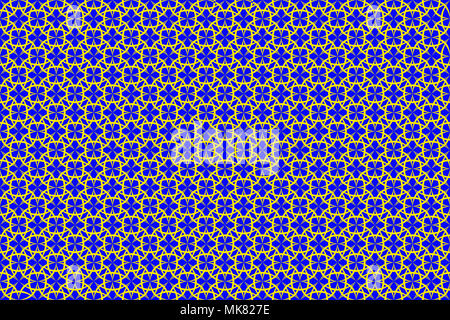 Mosaik arabisch Muster verziert nahtlose Hintergrund oder Hintergrund Stockfoto