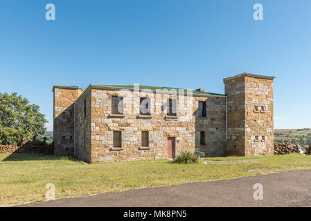 ESTCOURT, SÜDAFRIKA - MÄRZ 21, 2018: Das historische Fort Durnford in Estcourt in der Provinz Kwazulu-Natal dient als Museum Stockfoto