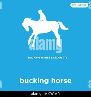 Ruckeln Pferd vektor Symbol auf blauem Hintergrund, Zeichen und Symbol isoliert Stock Vektor