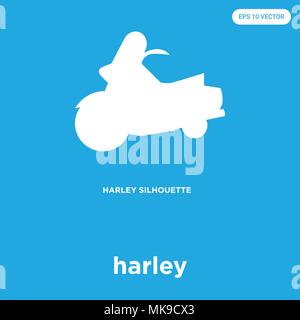 Harley vektor Symbol auf blauem Hintergrund, Zeichen und Symbol isoliert Stock Vektor