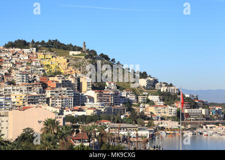 Die Stadt Kusadasi an der Ägäischen Küste (Türkei). Stockfoto