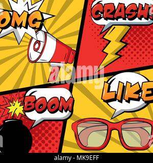 Pop Art Comic Stock Vektor