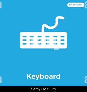 Tastatur vektor Symbol auf blauem Hintergrund, Zeichen und Symbol isoliert Stock Vektor