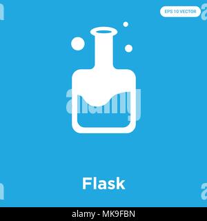 Kolben vektor Symbol auf blauem Hintergrund, Zeichen und Symbol isoliert Stock Vektor