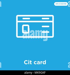 Cit-Vektor Symbol auf blauem Hintergrund, Zeichen und Symbol isoliert Stock Vektor