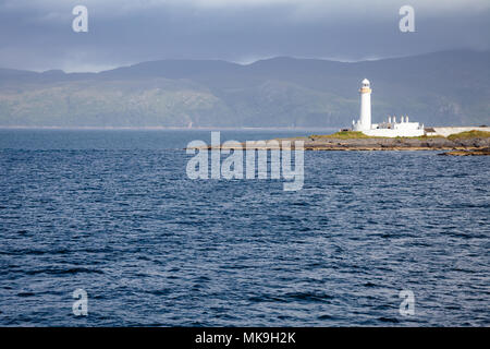 Eilean Musdile (Mansedale) Insel und Leuchtturm in der Nähe von Isle Of Mull, Inneren Hebriden vor der Westküste von Schottland Großbritannien Stockfoto