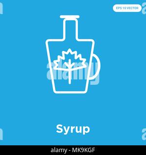 Sirup vektor Symbol auf blauem Hintergrund, Zeichen und Symbol isoliert Stock Vektor