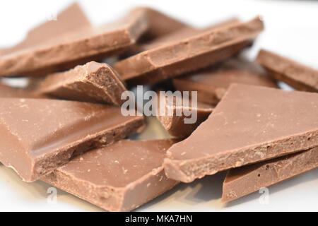 Stapel von Milchschokolade Dreiecke Stockfoto