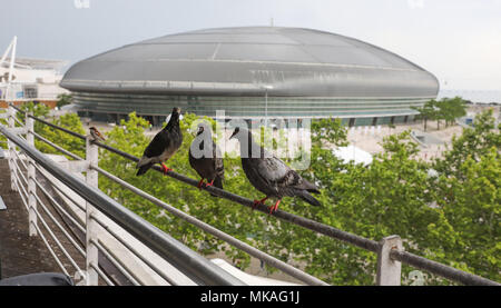07. Mai 2018, Portugal, Lissabon: Bild des Altice Arena, in der Endrunde der Eurovison Song Contest (ESC) am 12. Mai 2018 stattfindet. Foto: Jörg Carstensen/dpa Stockfoto